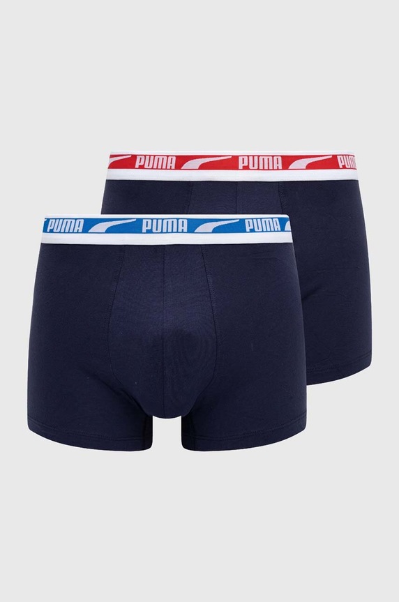 Boxerky Puma 2-pak Everyday Logo melanž tmavomodrá 938325