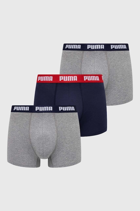 Boxerky Puma 3-pak Everyday pletenina tmavomodrá 938327