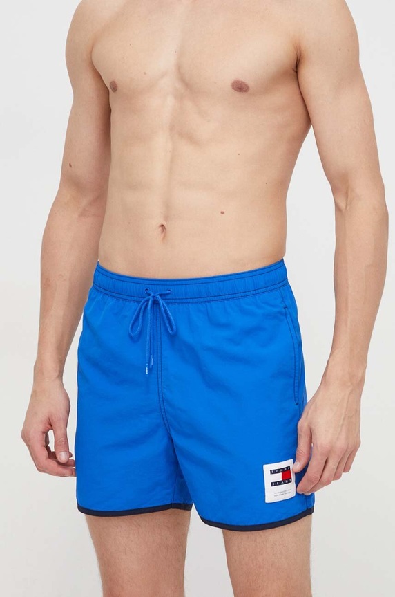 Tommy Jeans szorty kąpielowe Planet friendly niebieski UM0UM03149