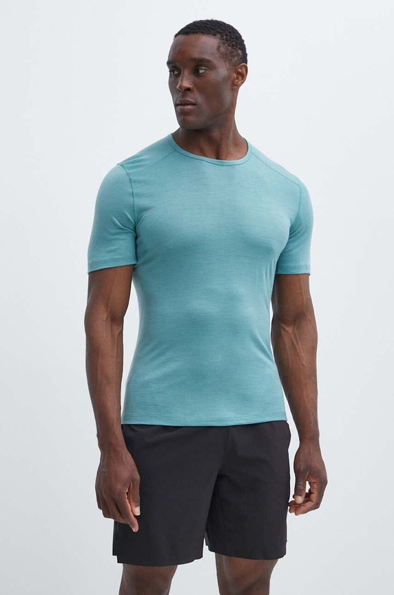 Icebreaker t-shirt funkcyjny Merino 200 Oasis Planet friendly turkusowy IB104509A751