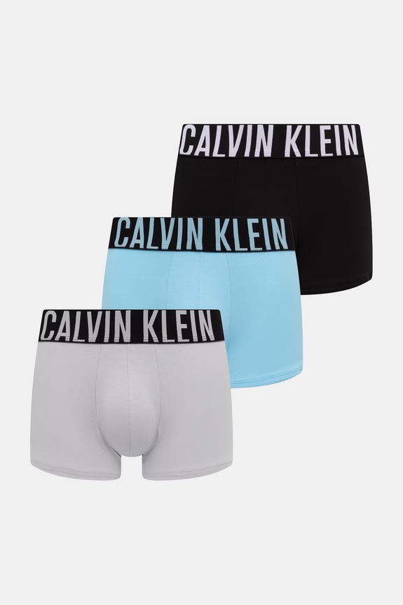 Calvin Klein Underwear bokserki męskie bawełniane z elastanem 3-pack niebieski 000NB3608A
