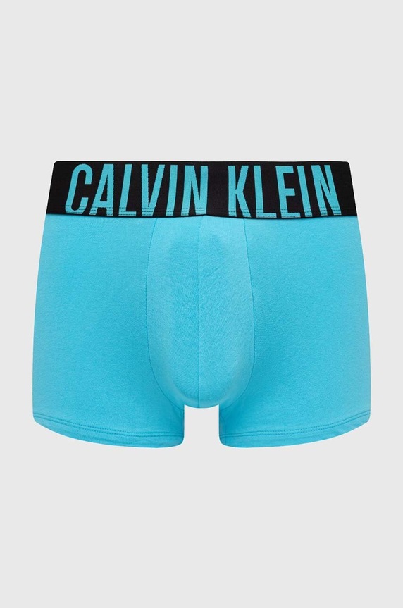 Calvin Klein Underwear bokserki męskie bawełniane z elastanem 3-pack 000NB3608A niebieski AA00