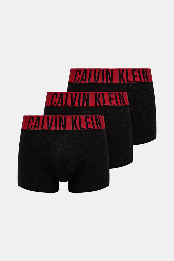 Calvin Klein Underwear bokserki męskie bawełniane z elastanem 3-pack dzianina czarny 000NB3608A