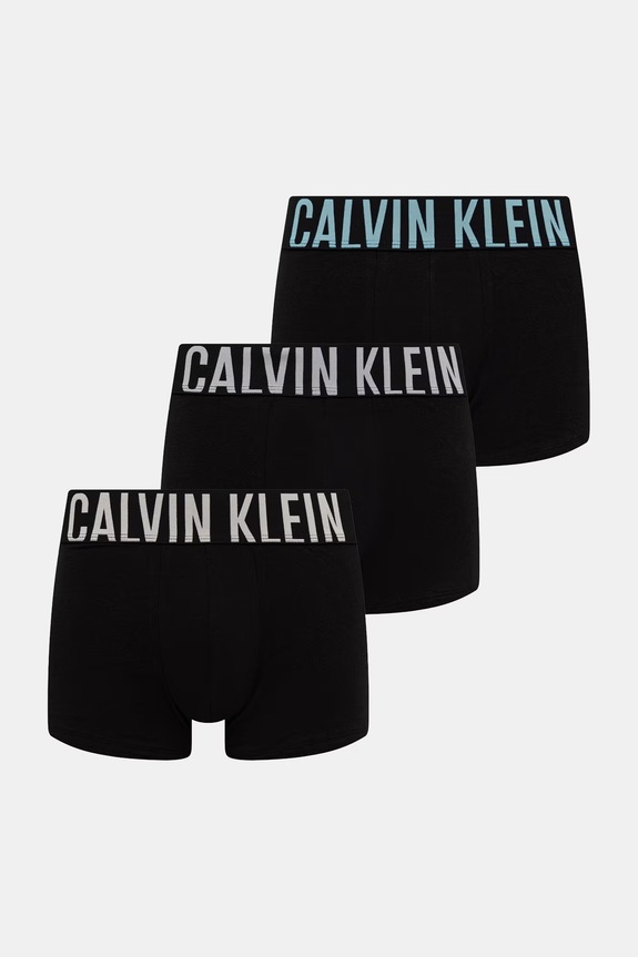 Calvin Klein Underwear bokserki męskie bawełniane z elastanem 3-pack czarny 000NB3608A
