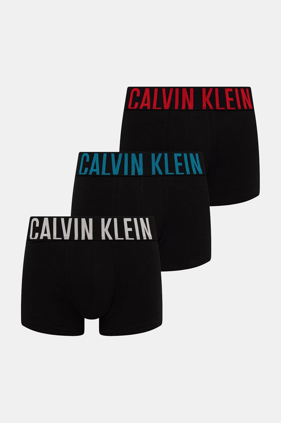 Calvin Klein Underwear bokserki męskie bawełniane z elastanem 3-pack czarny 000NB3608A