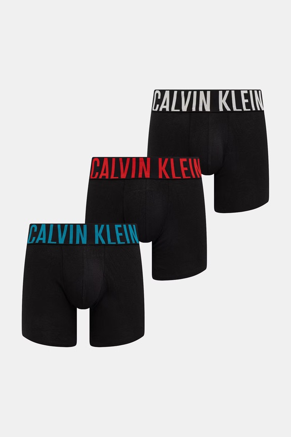 Calvin Klein Underwear priliehavé boxerky pánske s bavlnou 3-pack čierna 000NB3609A