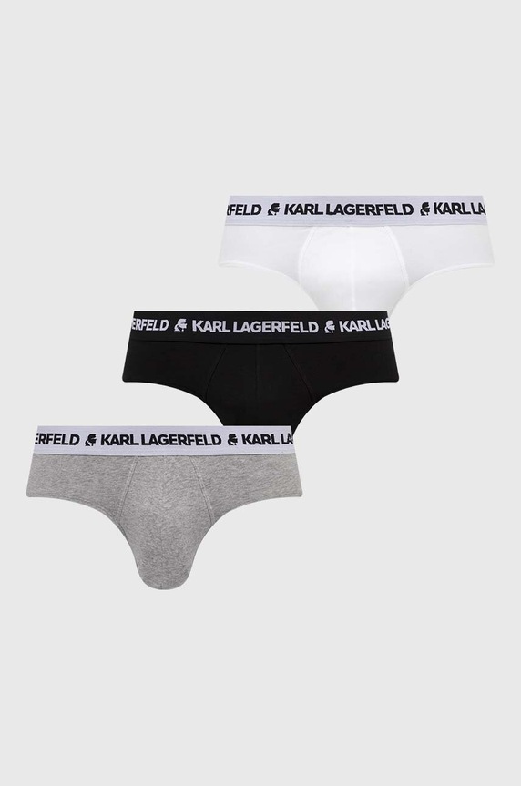 Karl Lagerfeld slipy 3-pack dzianina czarny 240M2111