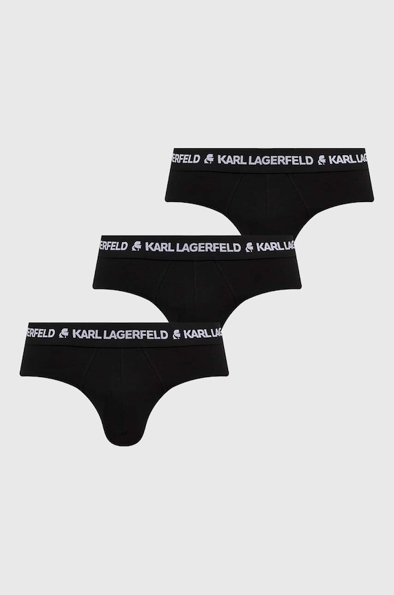 Karl Lagerfeld slipy 3-pack dzianina czarny 240M2111