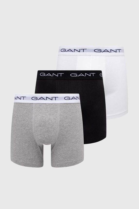 Gant boxeralsó 3 db sima szürke 900013004