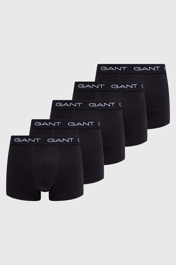 Gant bokserki 5-pack dzianina czarny 900015003