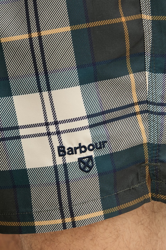 Barbour pantaloncini da bagno da uomo Staple Tartan Swim Short verde MSW0065