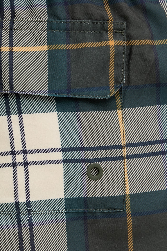 Barbour pantaloncini da bagno da uomo Staple Tartan Swim Short MSW0065 verde