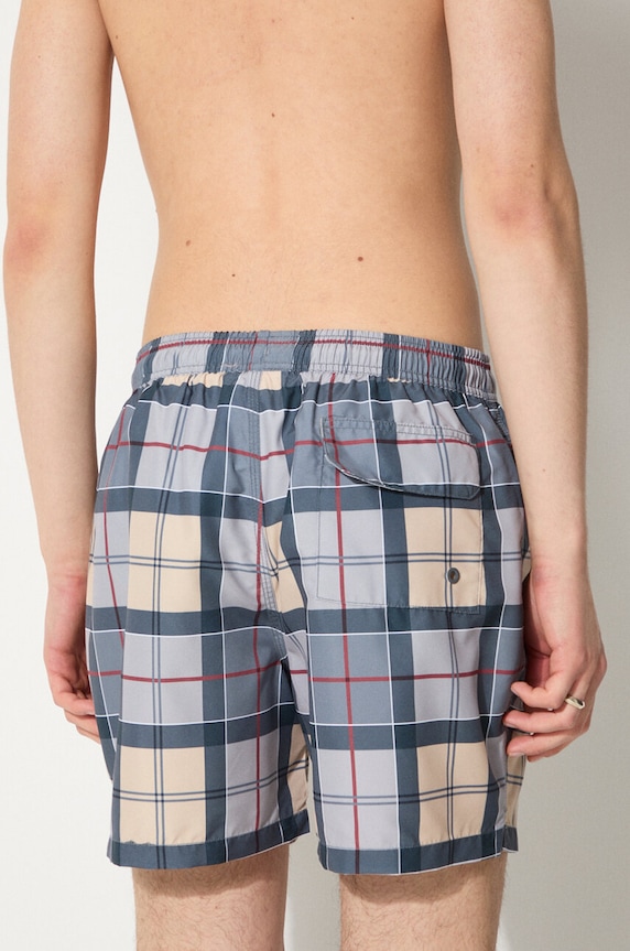 Barbour szorty kąpielowe męskie Staple Tartan Swim Short MSW0065 beżowy SS26