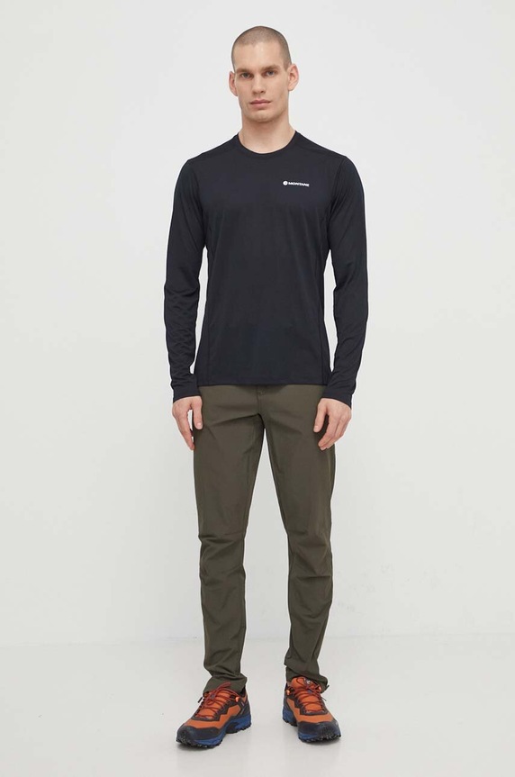 Montane longsleeve funkcyjny Dart Lite MDLLS15 czarny SS24