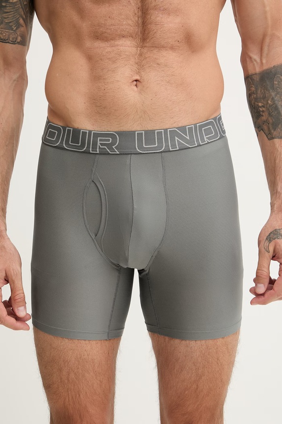 Odzież Under Armour bokserki męskie 63 Perf Tech Mesh 6in 3-pack 25UUSHJ063 szary