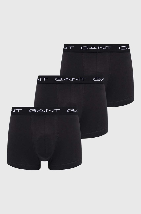 Gant bokserki 3-pack dzianina czarny 900013003