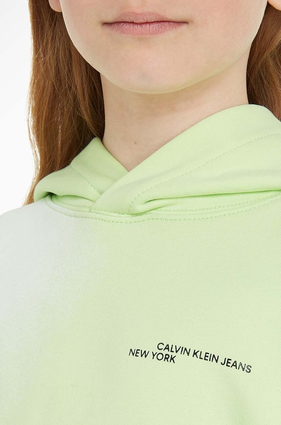Dětská bavlněná mikina Calvin Klein Jeans IU0IU00549.128.176.PPYH zelená