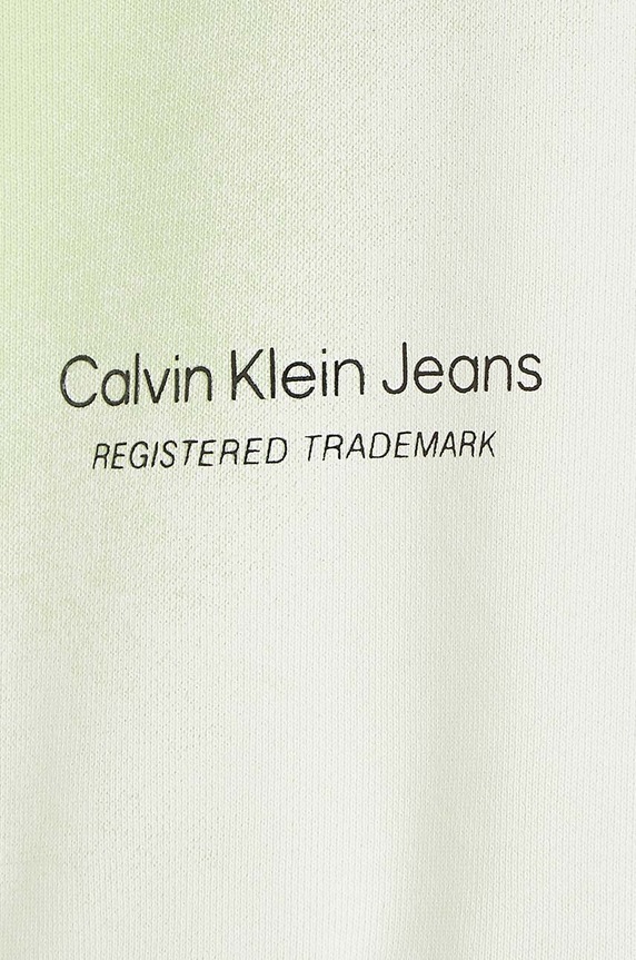 Dětská bavlněná mikina Calvin Klein Jeans zelená IU0IU00549.128.176.PPYH