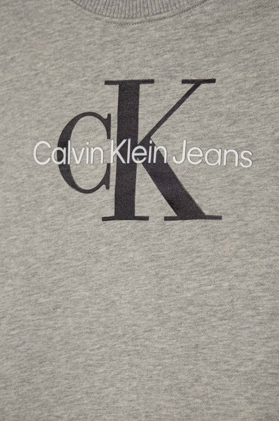 Băieți Calvin Klein Jeans hanorac de bumbac pentru copii IU0IU00602.128.176.PPYH gri