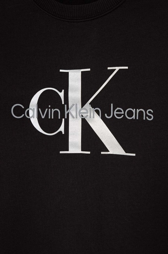 Dječaci Dječja pamučna dukserica Calvin Klein Jeans IU0IU00602.128.176.PPYH crna