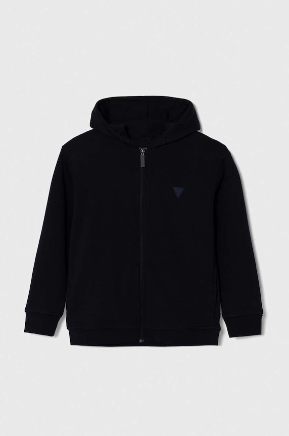 Detská mikina Guess s kapucňou tmavomodrá L2YQ44.KAIJ1.PPYH