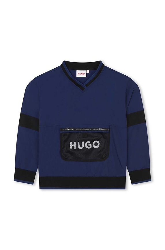 HUGO bluza dziecięca G00024.114.150 granatowy SS24