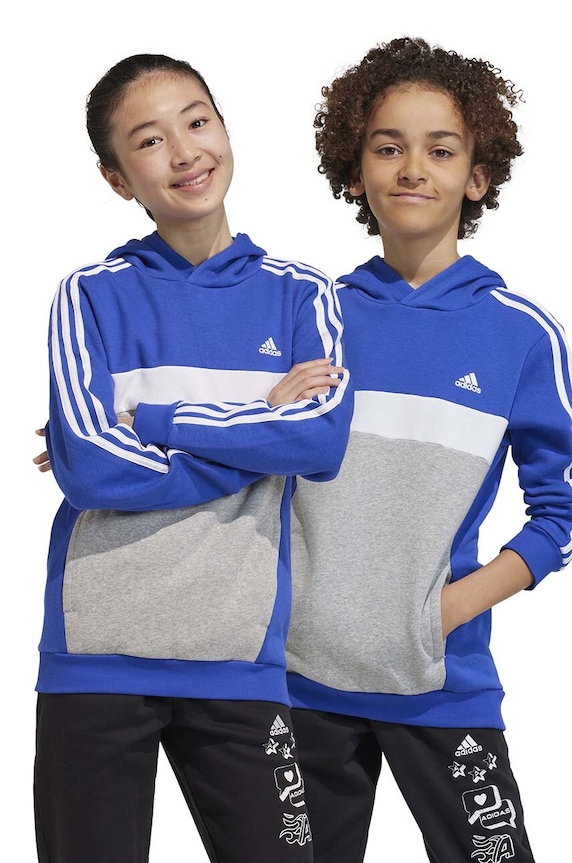 Dětská mikina adidas s kapucí modrá IB4087