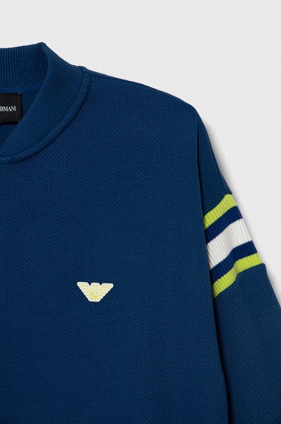 Chłopiec Emporio Armani bluza bawełniana dziecięca 3D4BJA.3J5TZ granatowy