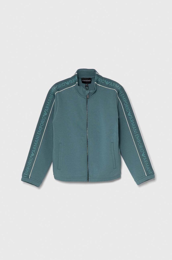 Emporio Armani bluza copii imprimeu turcoaz 3D4M69.1JHSZ