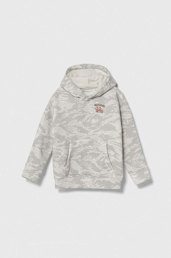 Abercrombie & Fitch bluza dziecięca z kapturem szary KI222.4025