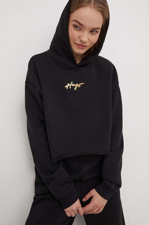 Mikina HUGO s kapucí černá 50508292