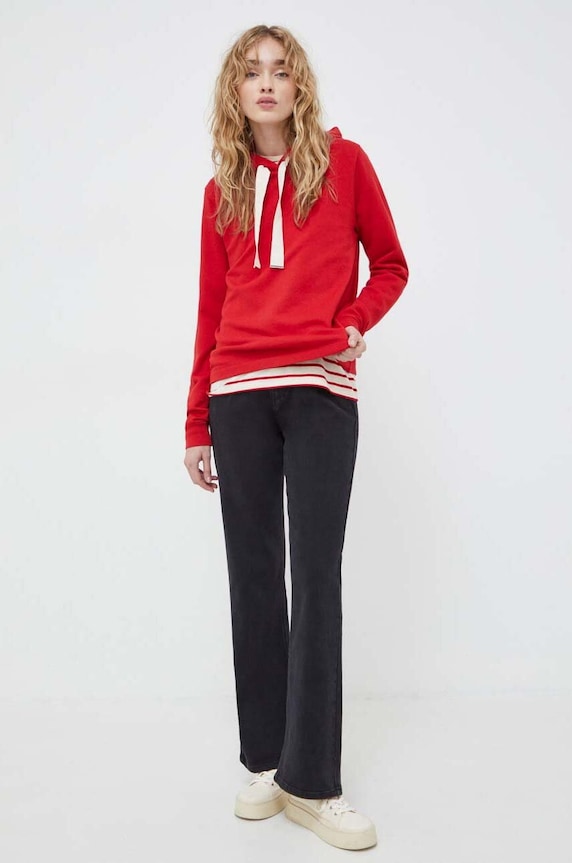 Marc O'Polo bluza bawełniana bawełna czerwony 400400154077