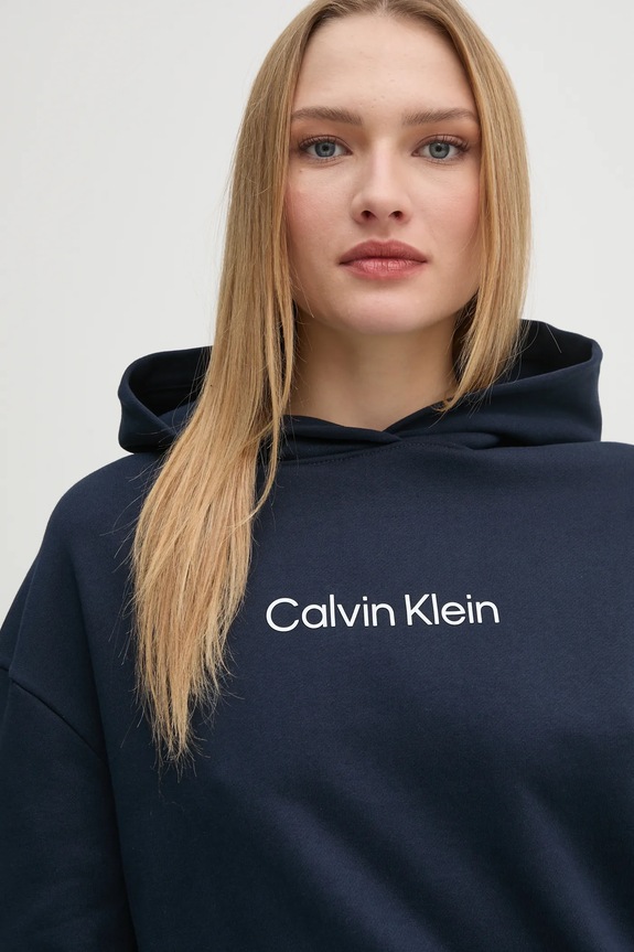 Bavlnená mikina Calvin Klein tmavomodrá K20K205449