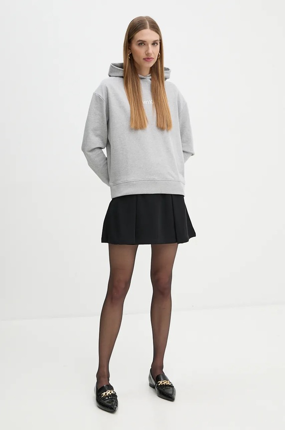 Bavlnená mikina Calvin Klein K20K205449 sivá AA00