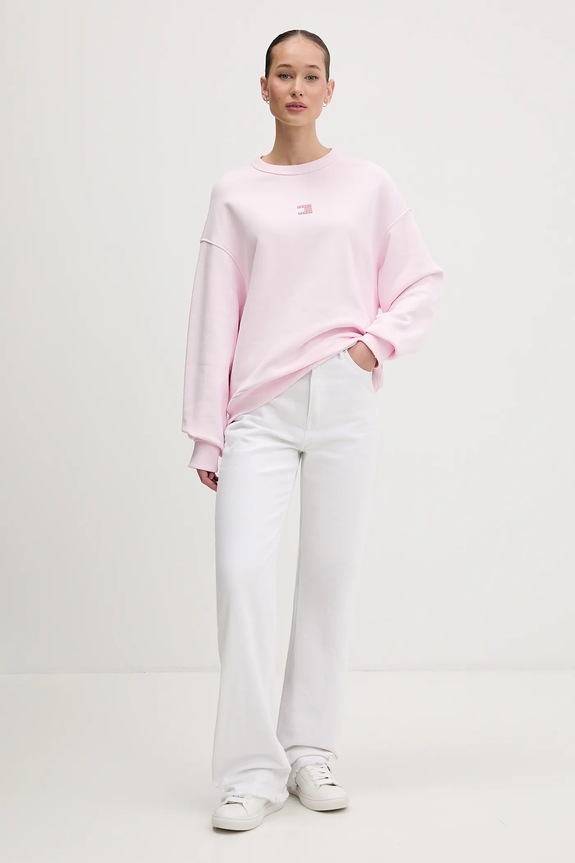 Tommy Jeans bluza damska bawełniana DW0DW17325 różowy SS26