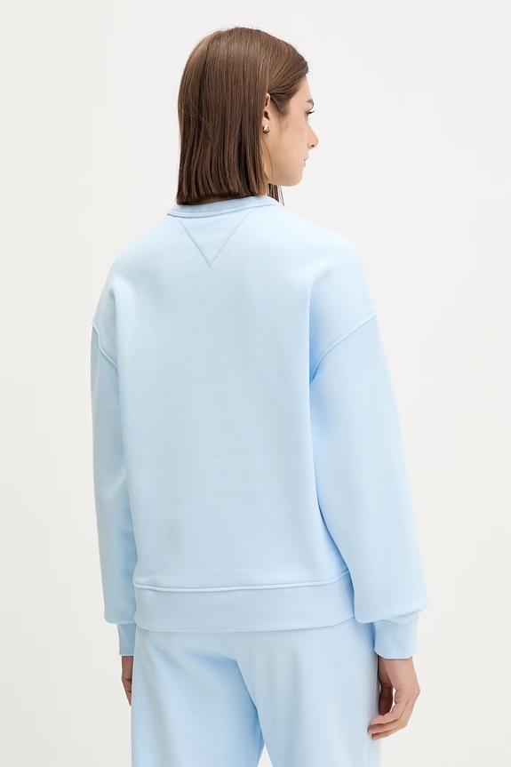 Odzież Tommy Jeans bluza damska bawełniana DW0DW17325 niebieski