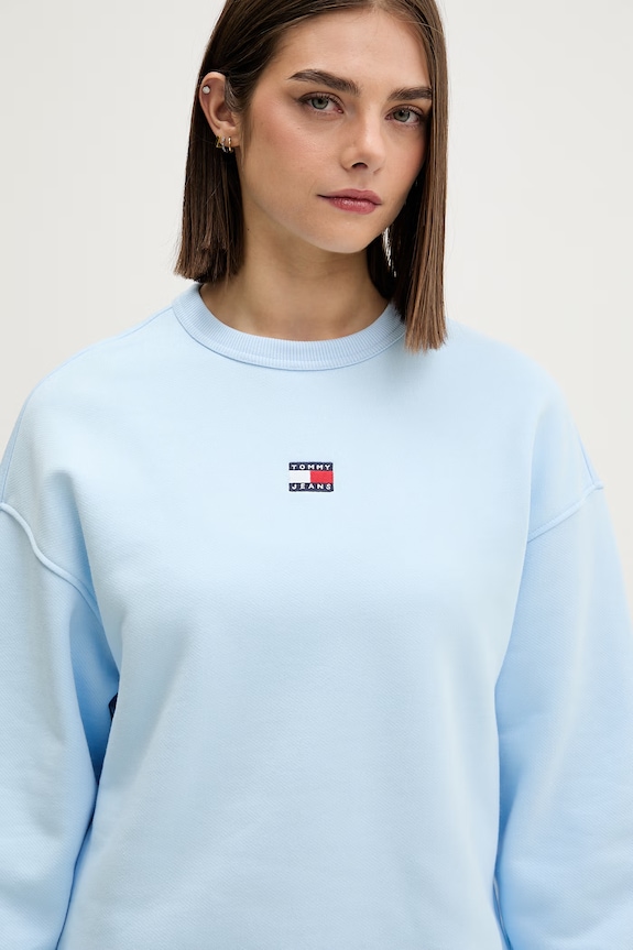 Tommy Jeans bluza damska bawełniana niebieski DW0DW17325