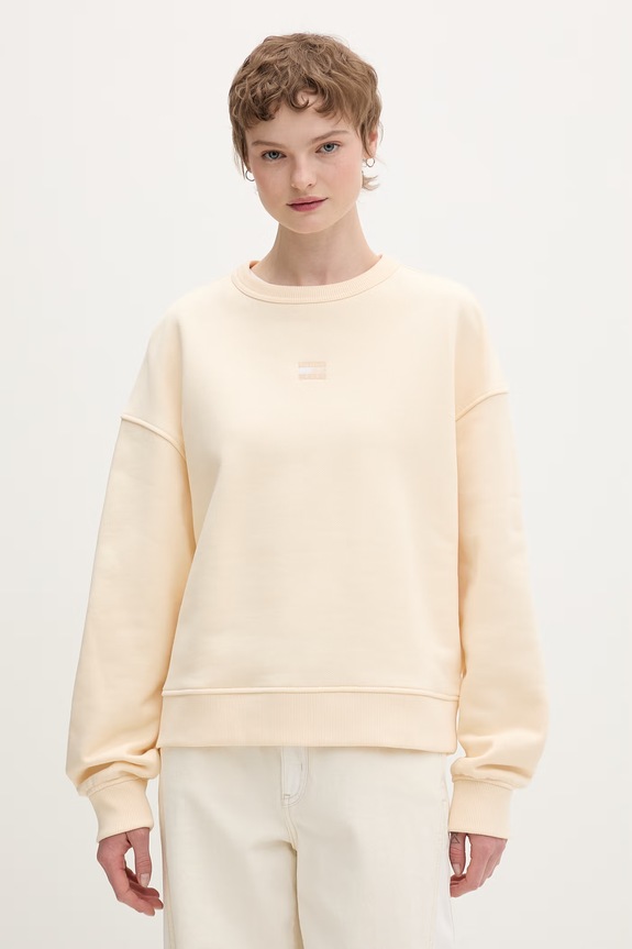 Tommy Jeans bluza damska bawełniana beżowy DW0DW17325