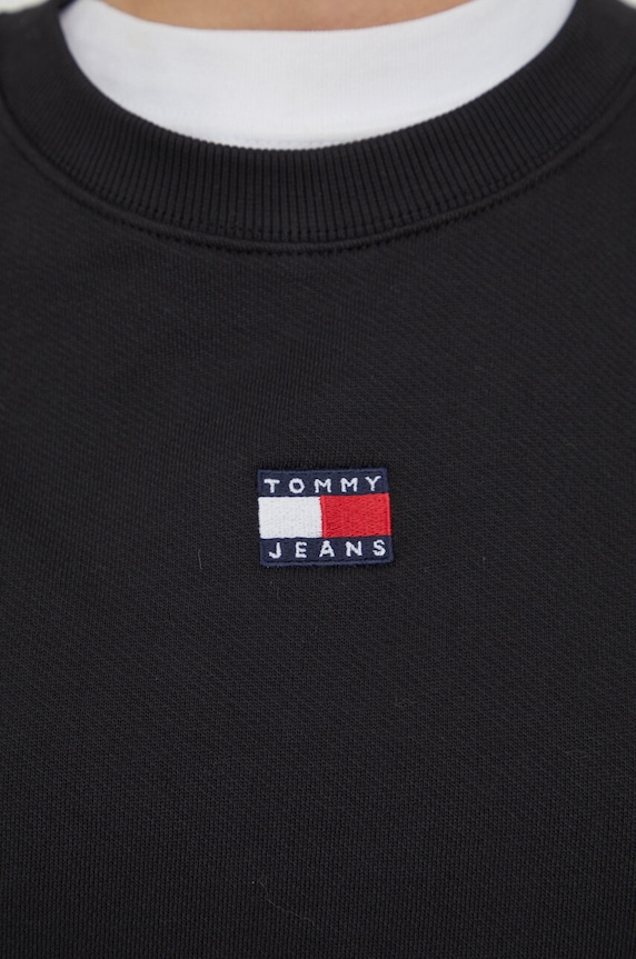 Bavlněná mikina Tommy Jeans DW0DW17325 černá