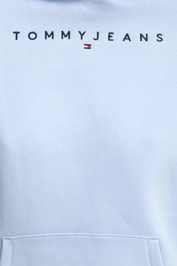 Tommy Jeans kapucnis melegítőfelső női pamut elasztánnal DW0DW17324 kék
