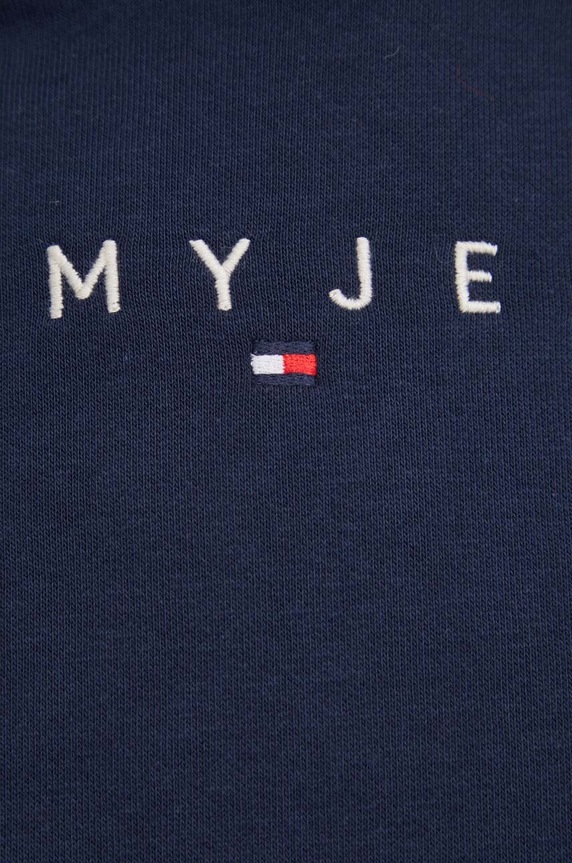 Tommy Jeans kapucnis melegítőfelső női pamut elasztánnal DW0DW17324 sötétkék