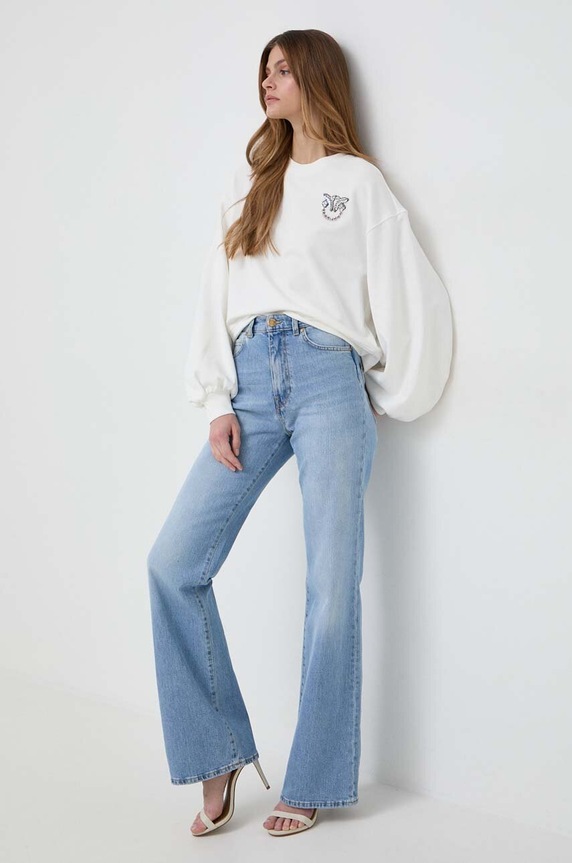 Pinko bluza bawełniana 102827.A1R8 beżowy AA00