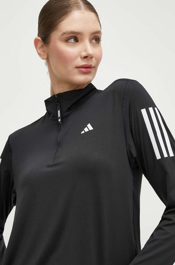 adidas Performance futós felső Own The Run elasztánnal fekete IK7440
