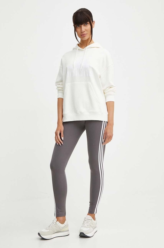 adidas bluza bawełniana IR5449 beżowy SS24