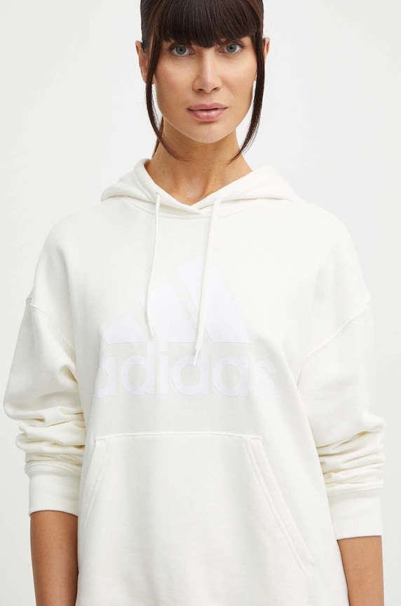adidas bluza bawełniana beżowy IR5449
