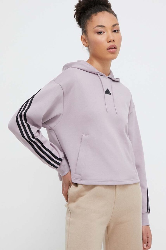 adidas bluza pozostałe fioletowy IS3886