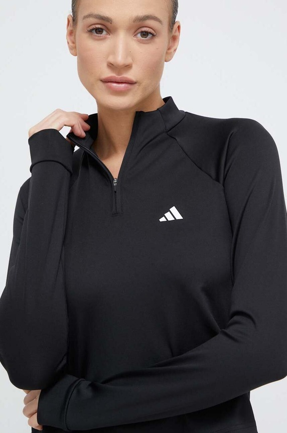 adidas Performance bluza treningowa Train Essentials z elastanem czarny IS4028