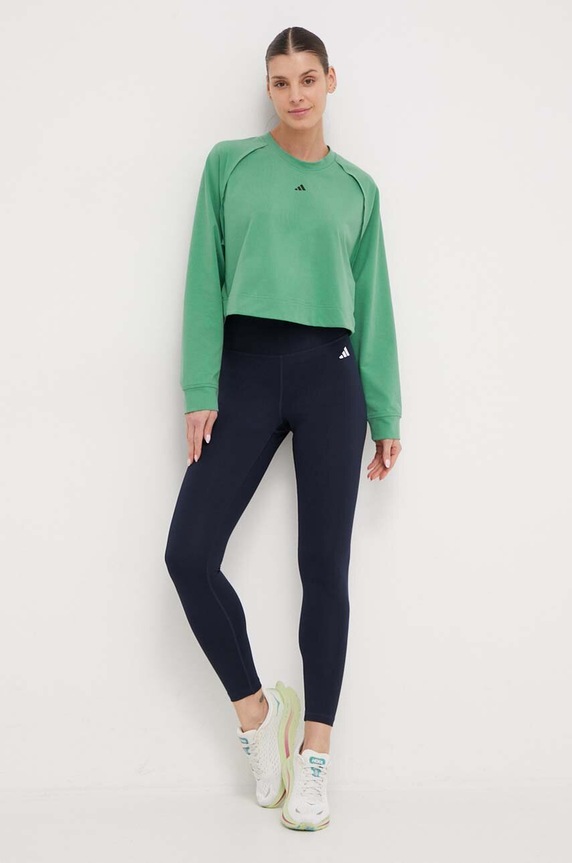 adidas Performance edzős pulóver Power Cover IT9198 zöld SS24