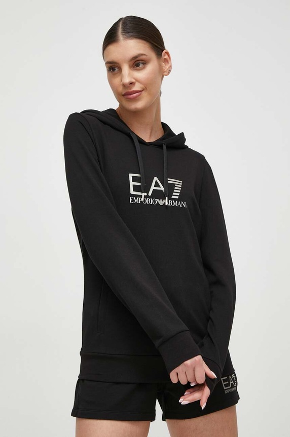 Dukserica EA7 Emporio Armani s kapuljačom crna 8NTM36.TJTXZ