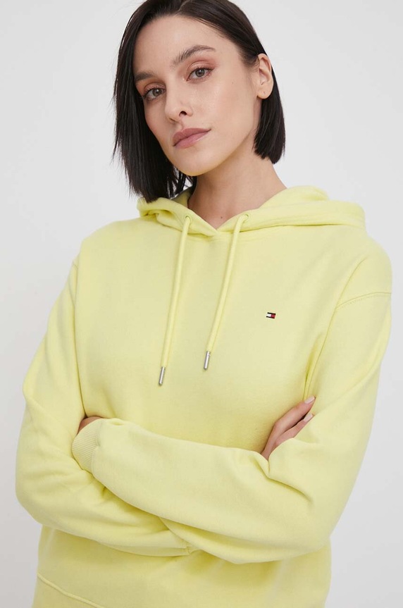 Tommy Hilfiger felpa in cotone con giallo WW0WW41245